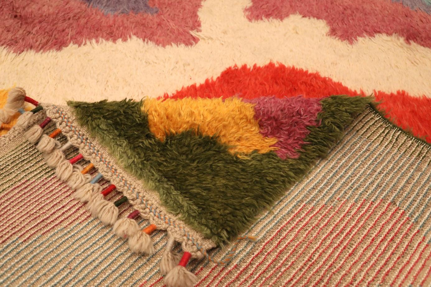 20th Century Moroccan Shaggy Area Rugs - 68917 For Sale
