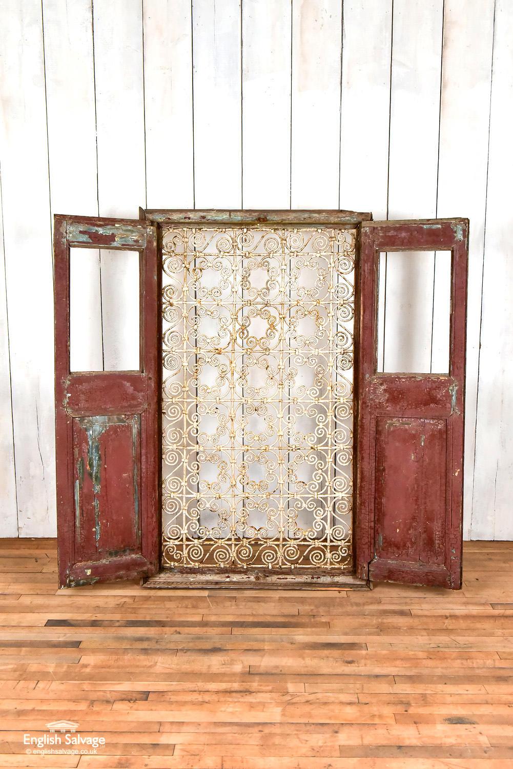 Iron Moroccan Shutters and Grill, 20th Century For Sale
