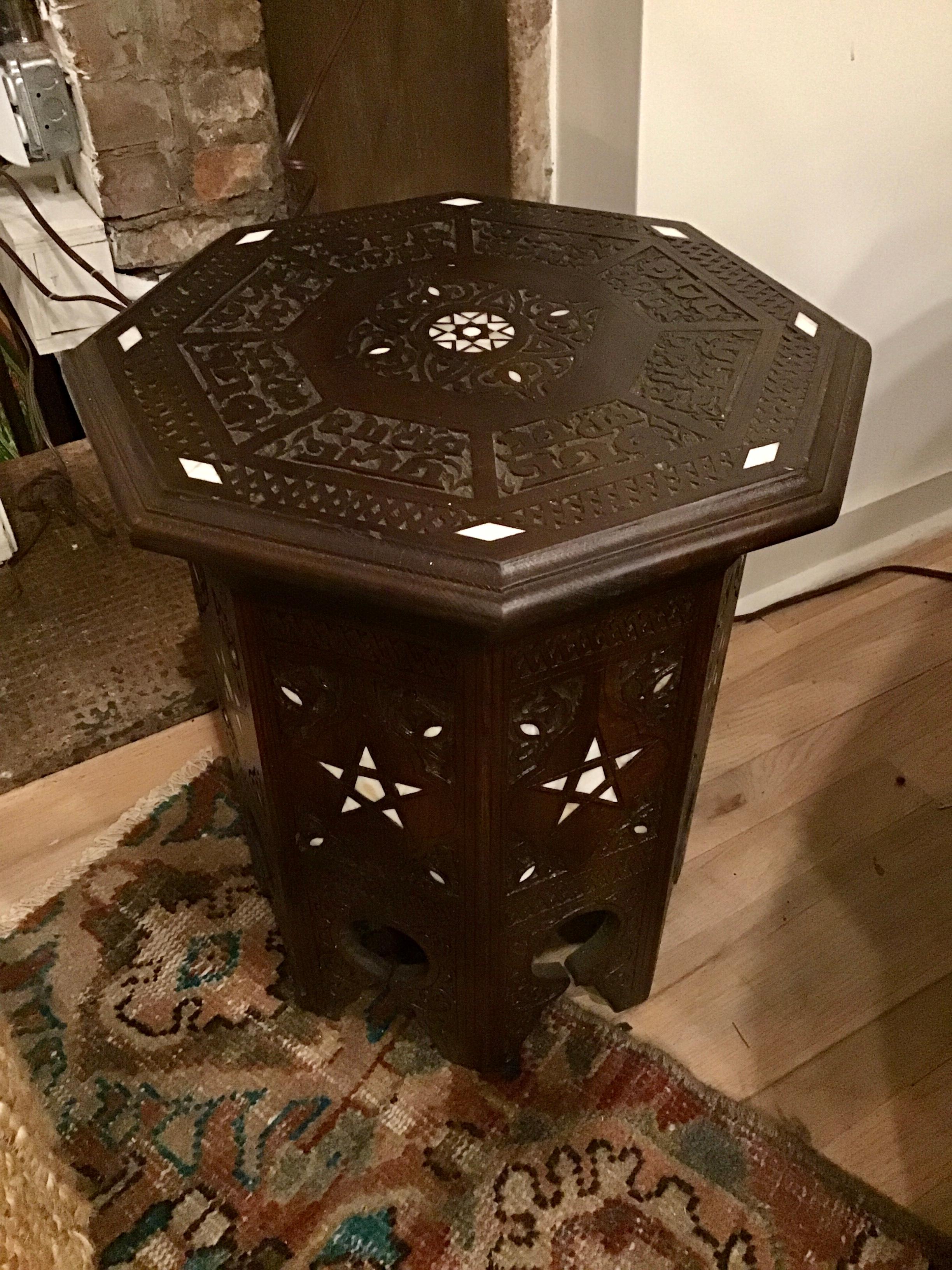 Hand-Crafted Moroccan Side Table