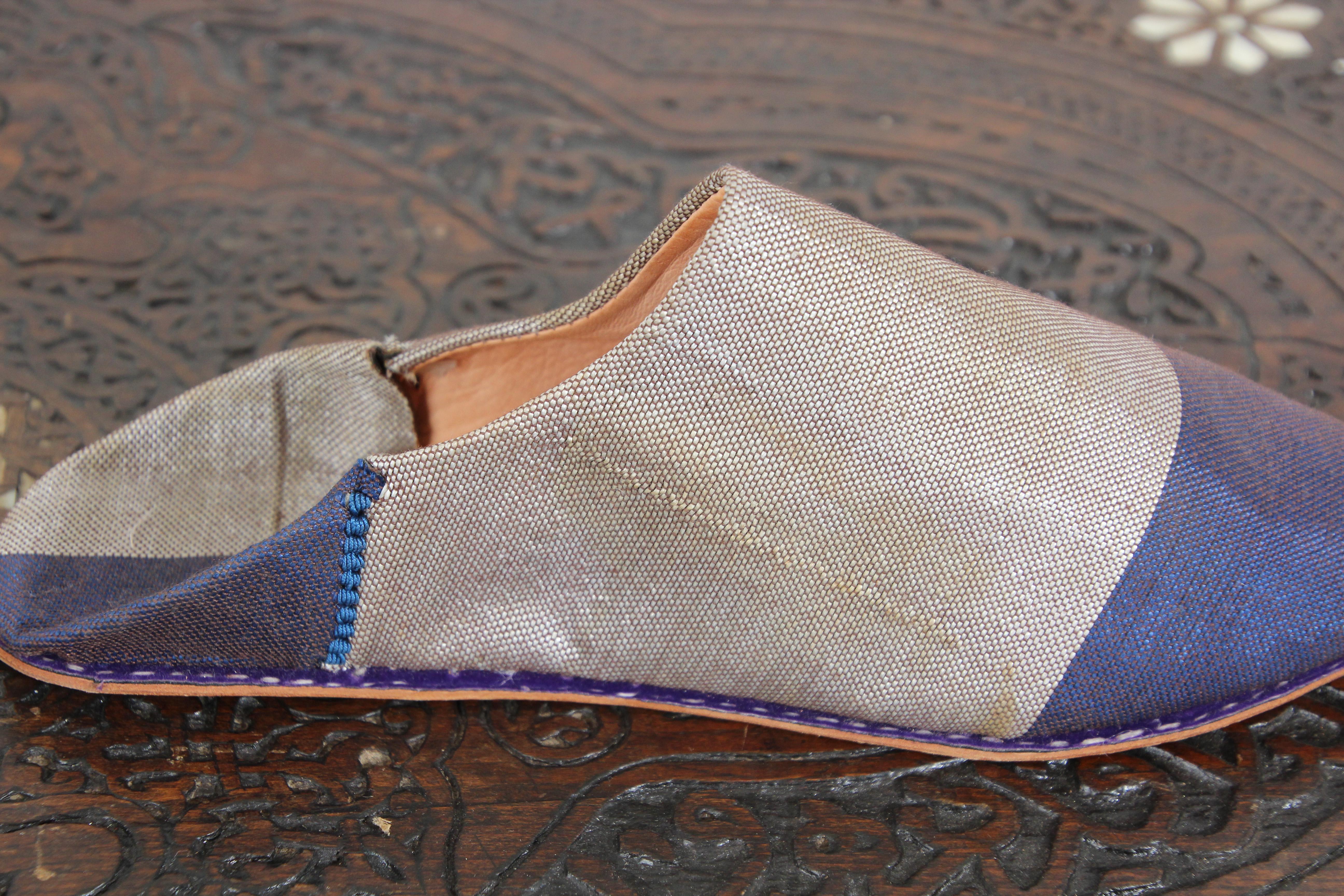 Moroccan Silk Slippers Babouches For Sale 5