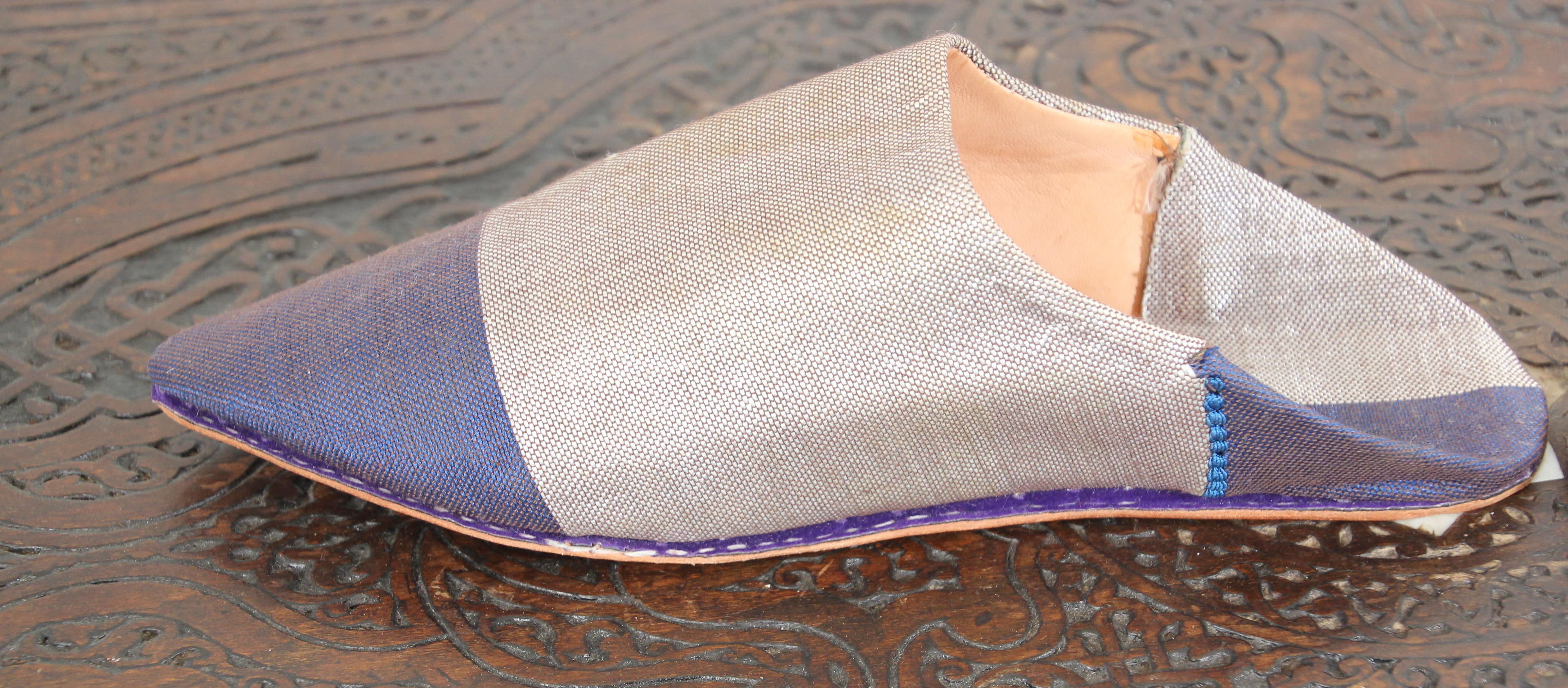Moroccan Silk Slippers Babouches For Sale 2