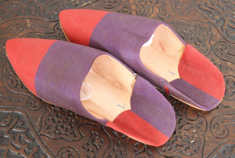 Moroccan Silk Slippers Marrakech Babouches For Sale at 1stDibs