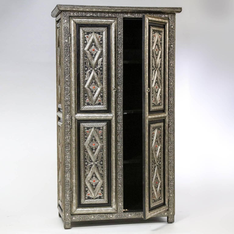 Moroccan Silver Armoire at 1stDibs