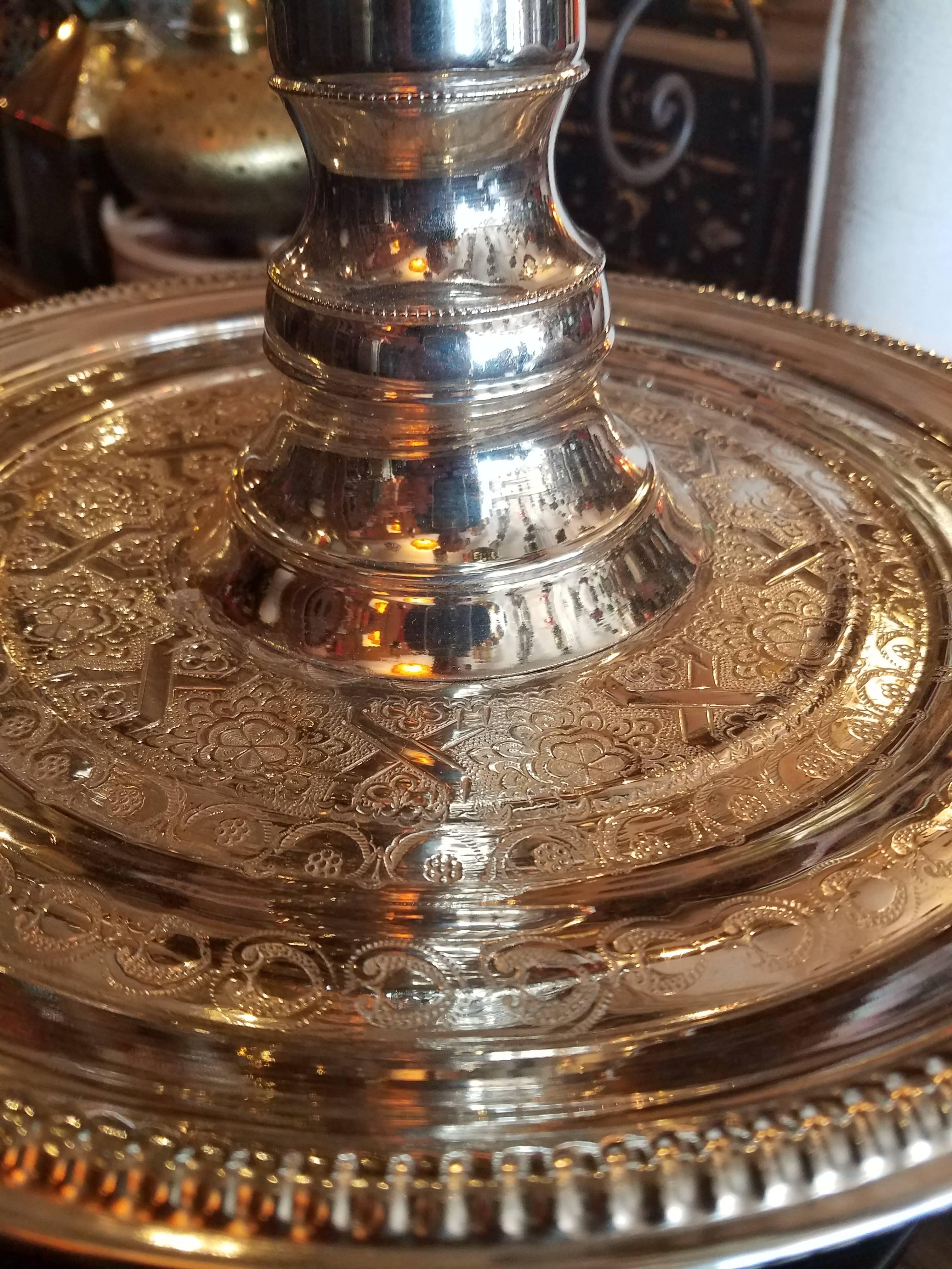 Moroccan Silver Plated Incence Burner, Casablanca For Sale 1