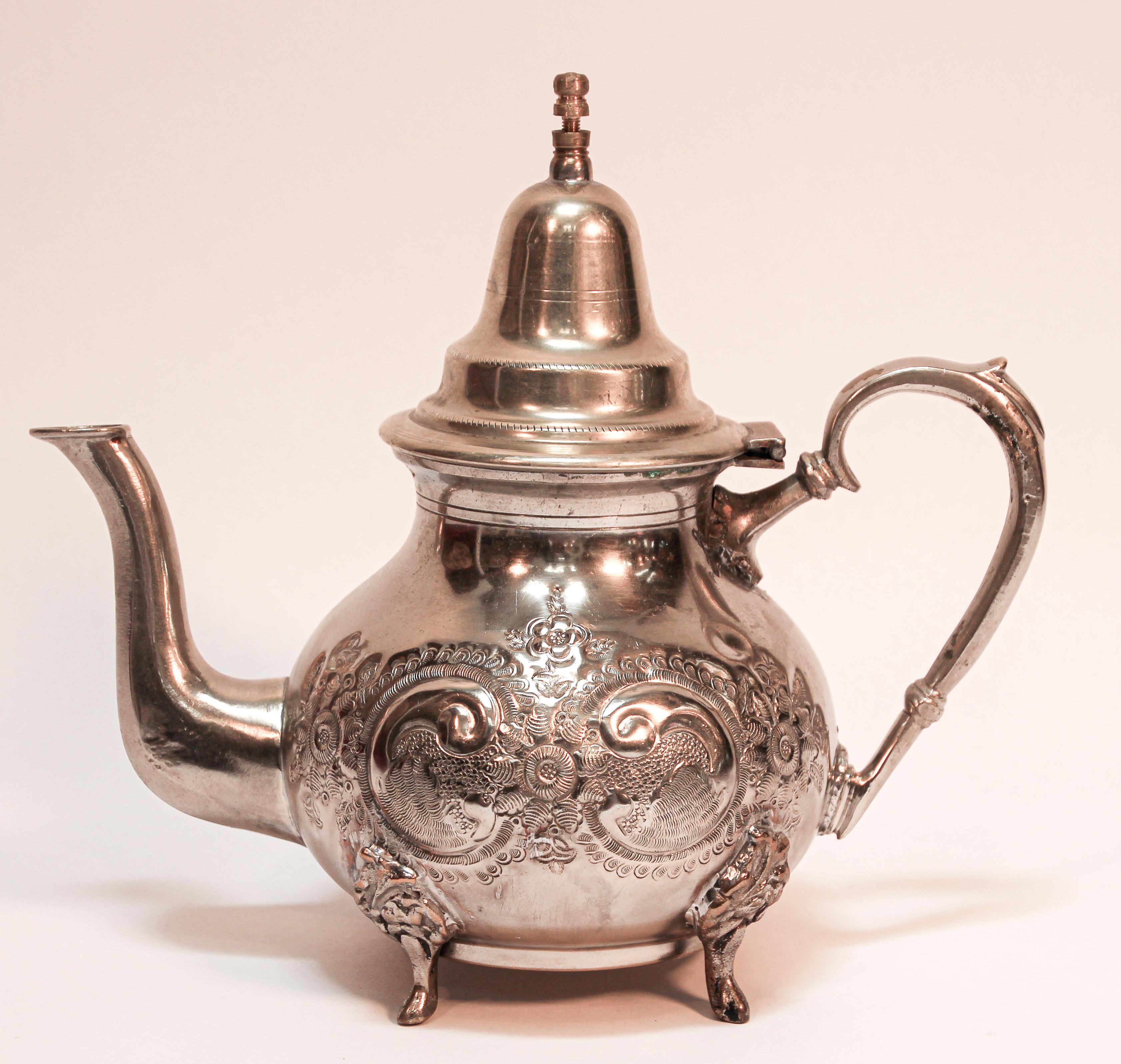 Moroccan Silver Plated Tea Pot 6