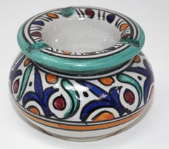 Moroccan Small Covered Ashtray from Fez