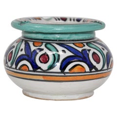 Moroccan Small Covered Ashtray from Fez