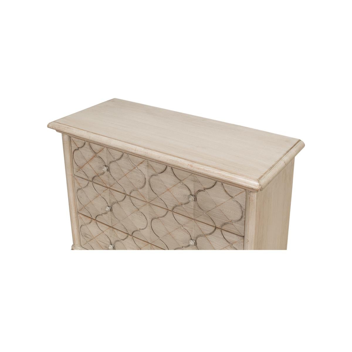 Moorish Moroccan Stone Grey Chest of Drawers For Sale