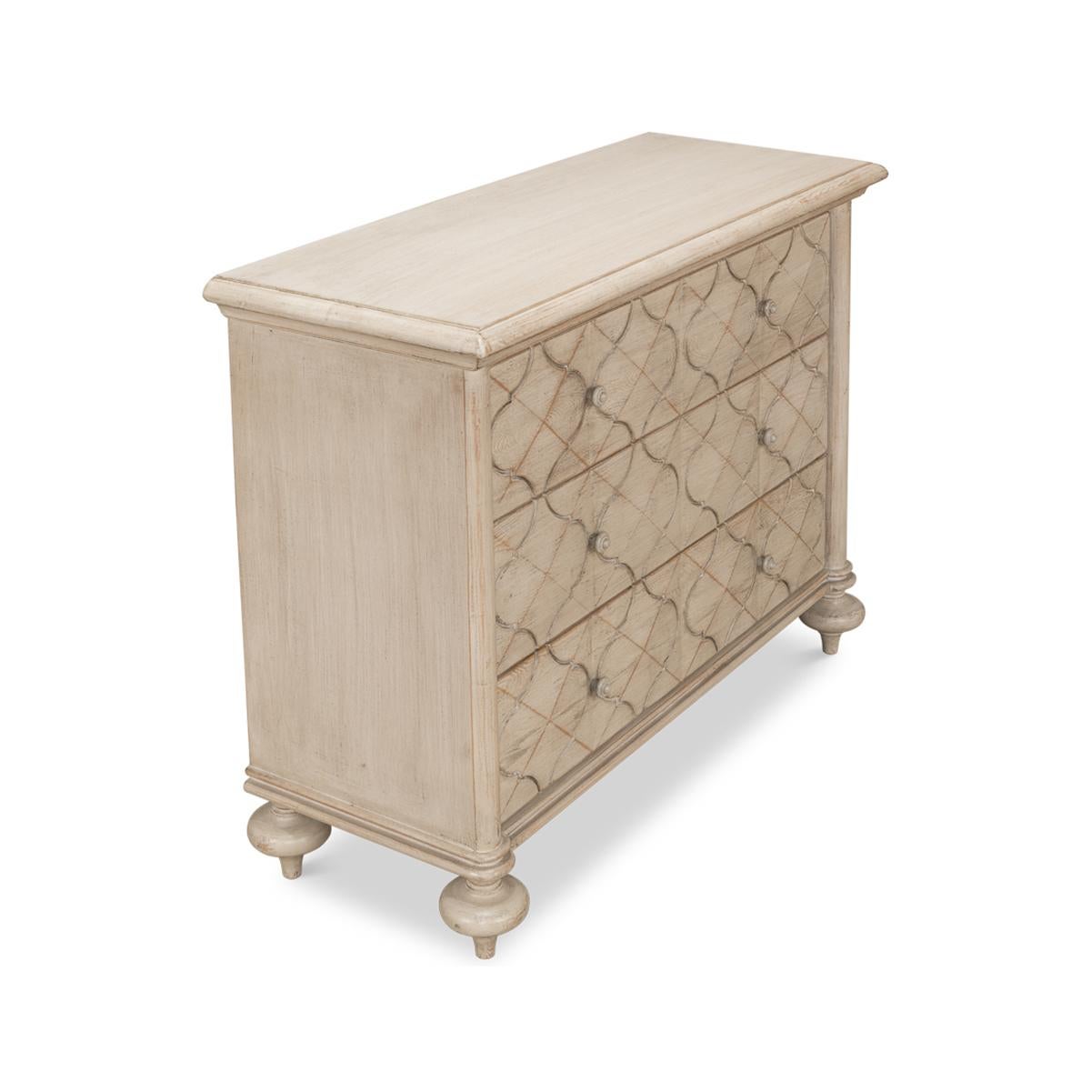 Contemporary Moroccan Stone Grey Chest of Drawers For Sale