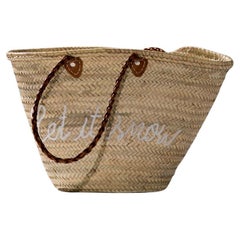 Moroccan Straw "Let It Snow" Tote Bag