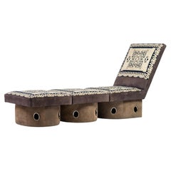 Moroccan Style Chaise with Ottomans by Mauri Telerma