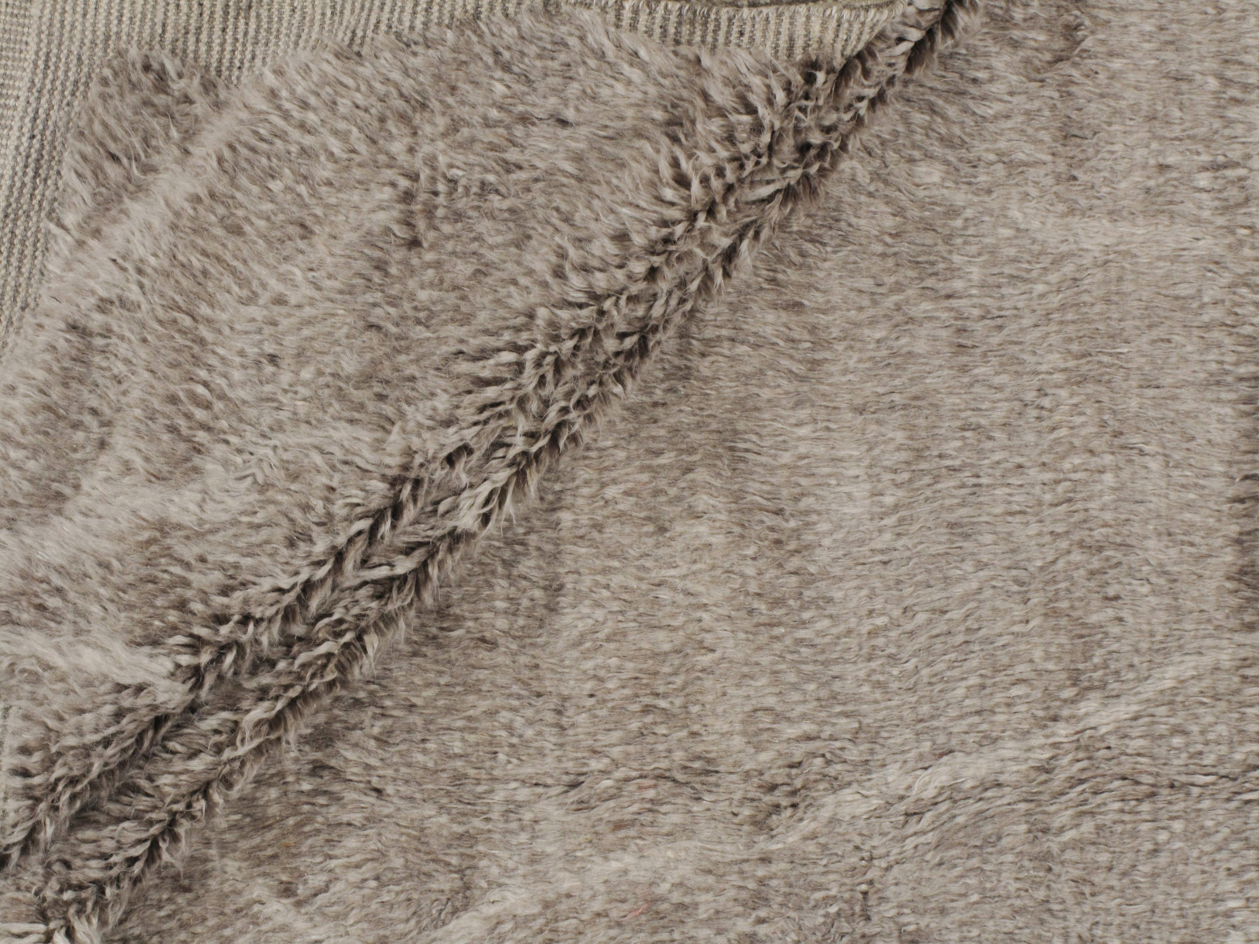 Marokkanischer Stil Flauschige Kollektion Teppich 10'1 x 13'11 (Wolle) im Angebot