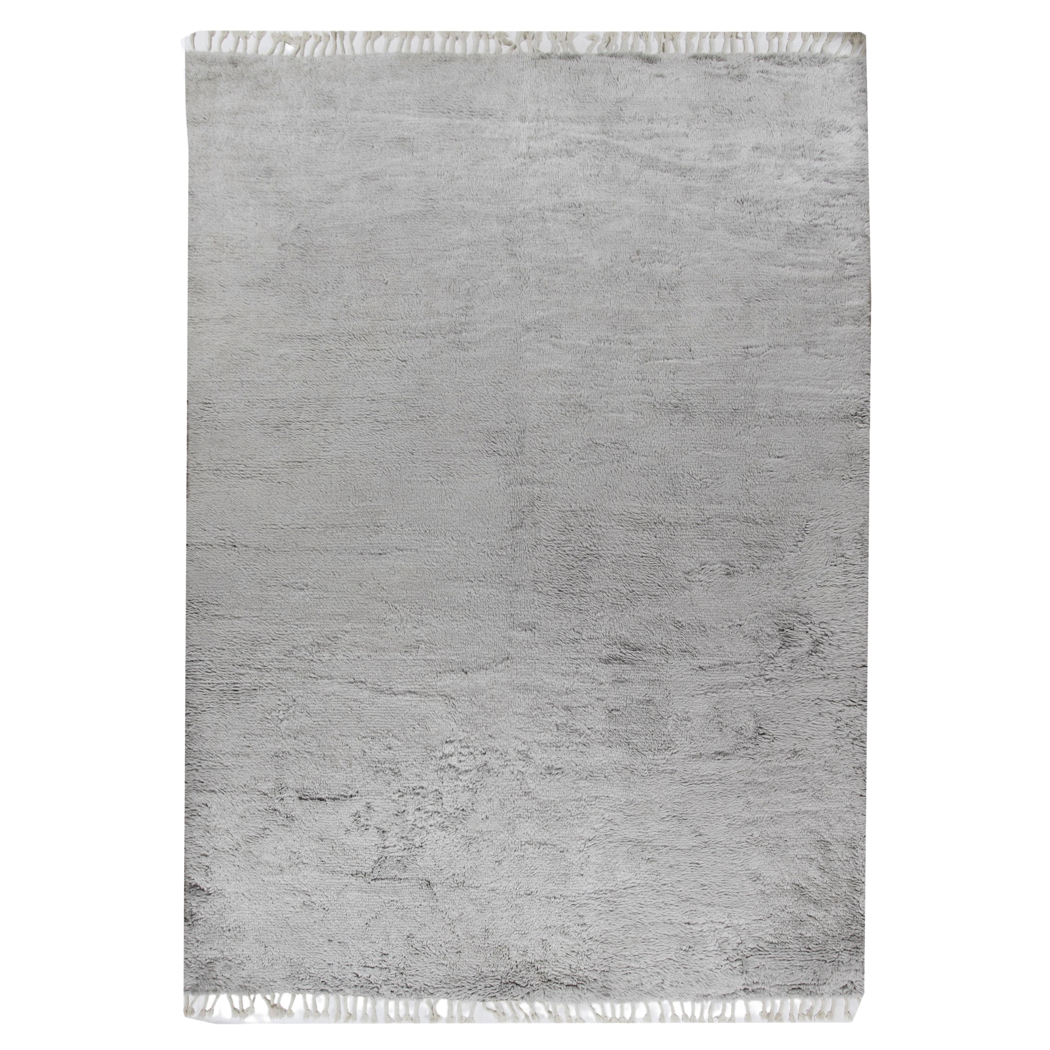 Moroccan Style Fluffy Collection Rug Solid Aqua  10'1 x 13'11