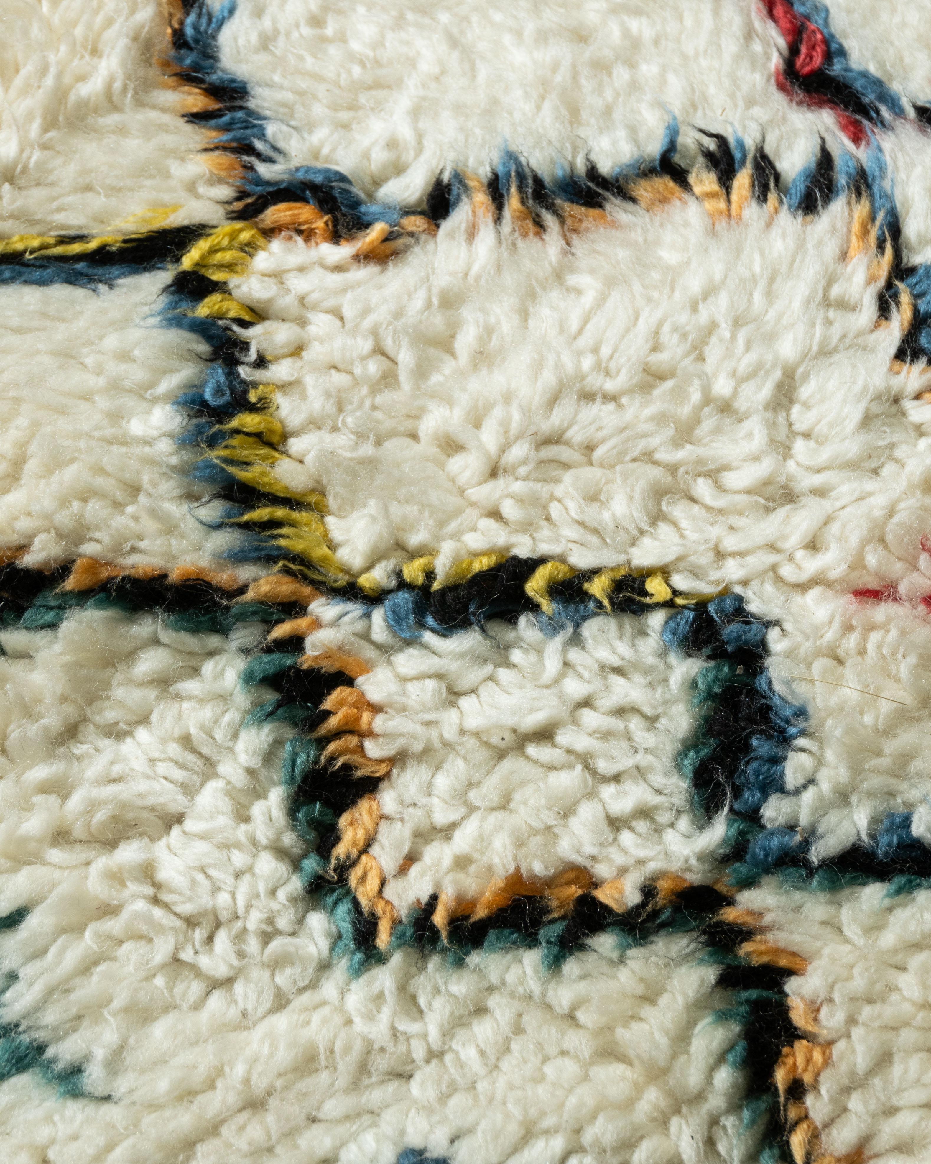 Wool Moroccan Style Fluffy Rug  8'8 x 9'10 For Sale