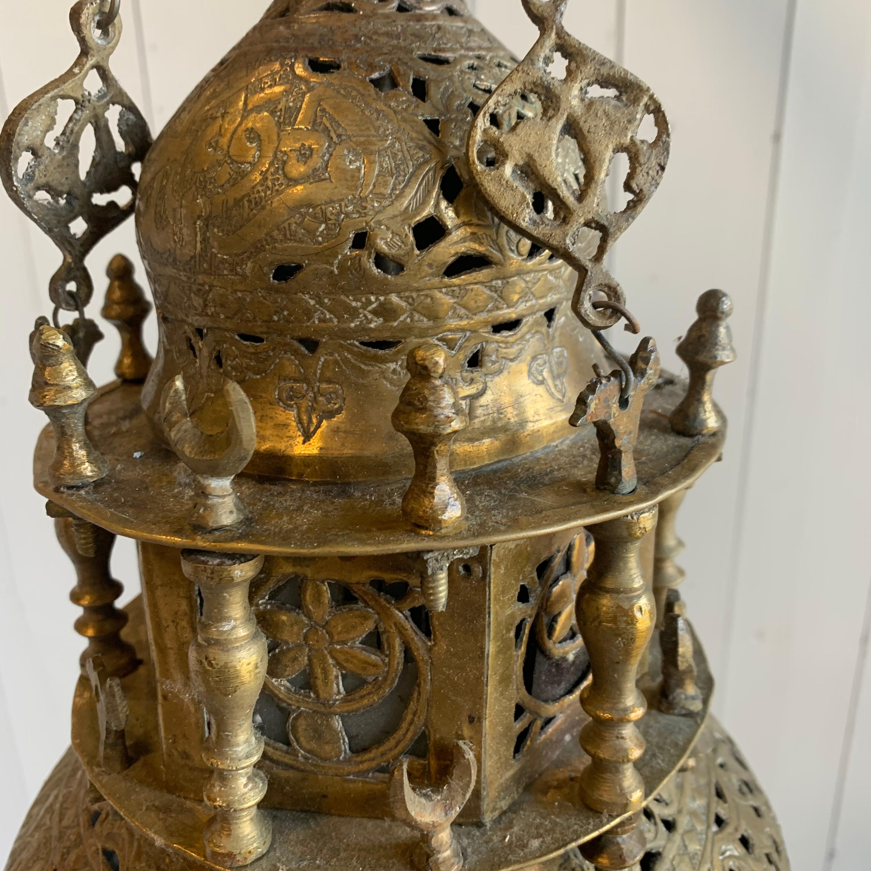 Brass Moroccan Style Lantern