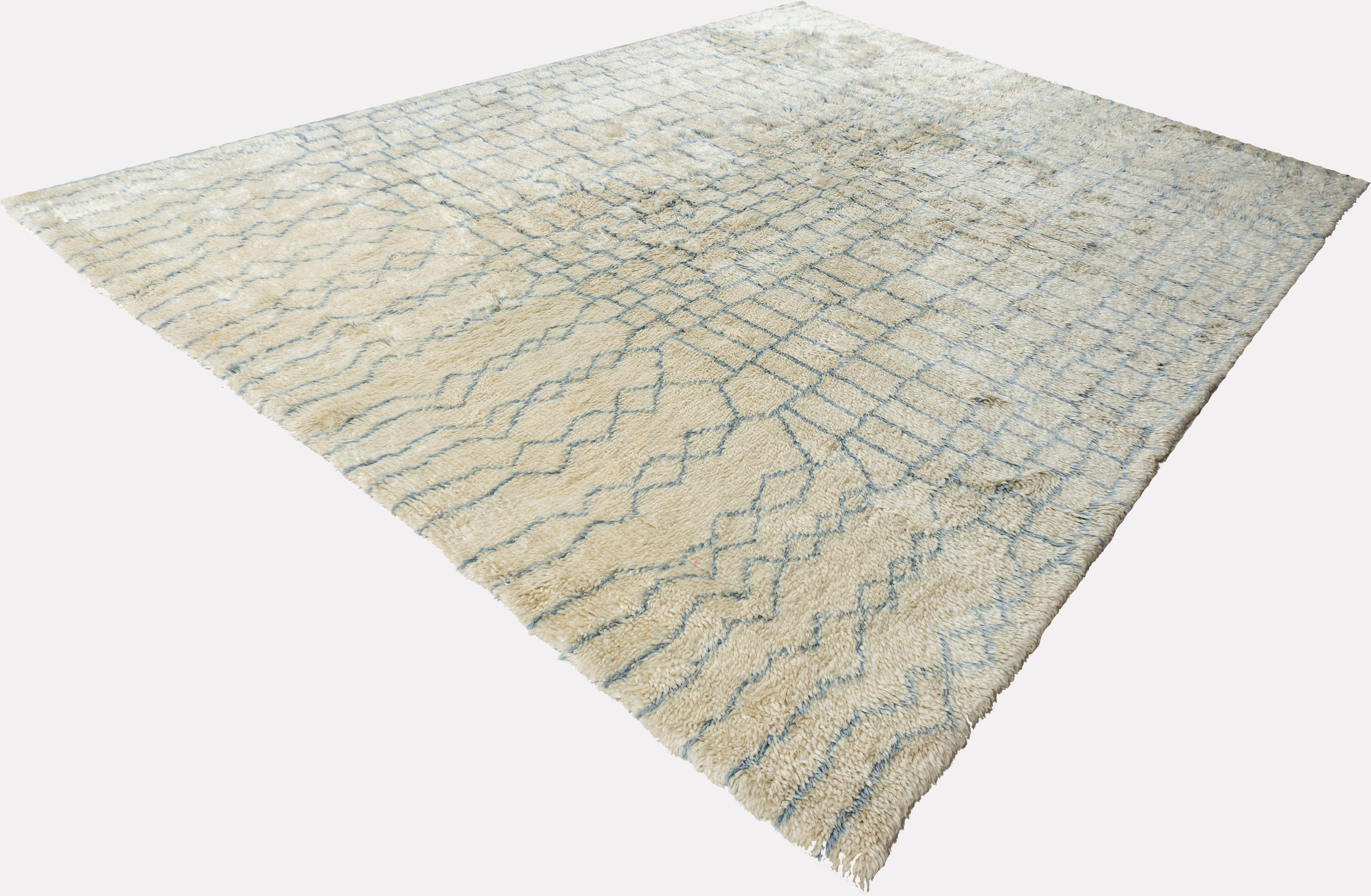 Moroccan Syle Fluffy Collection Rug  10'5 x 14' For Sale 3