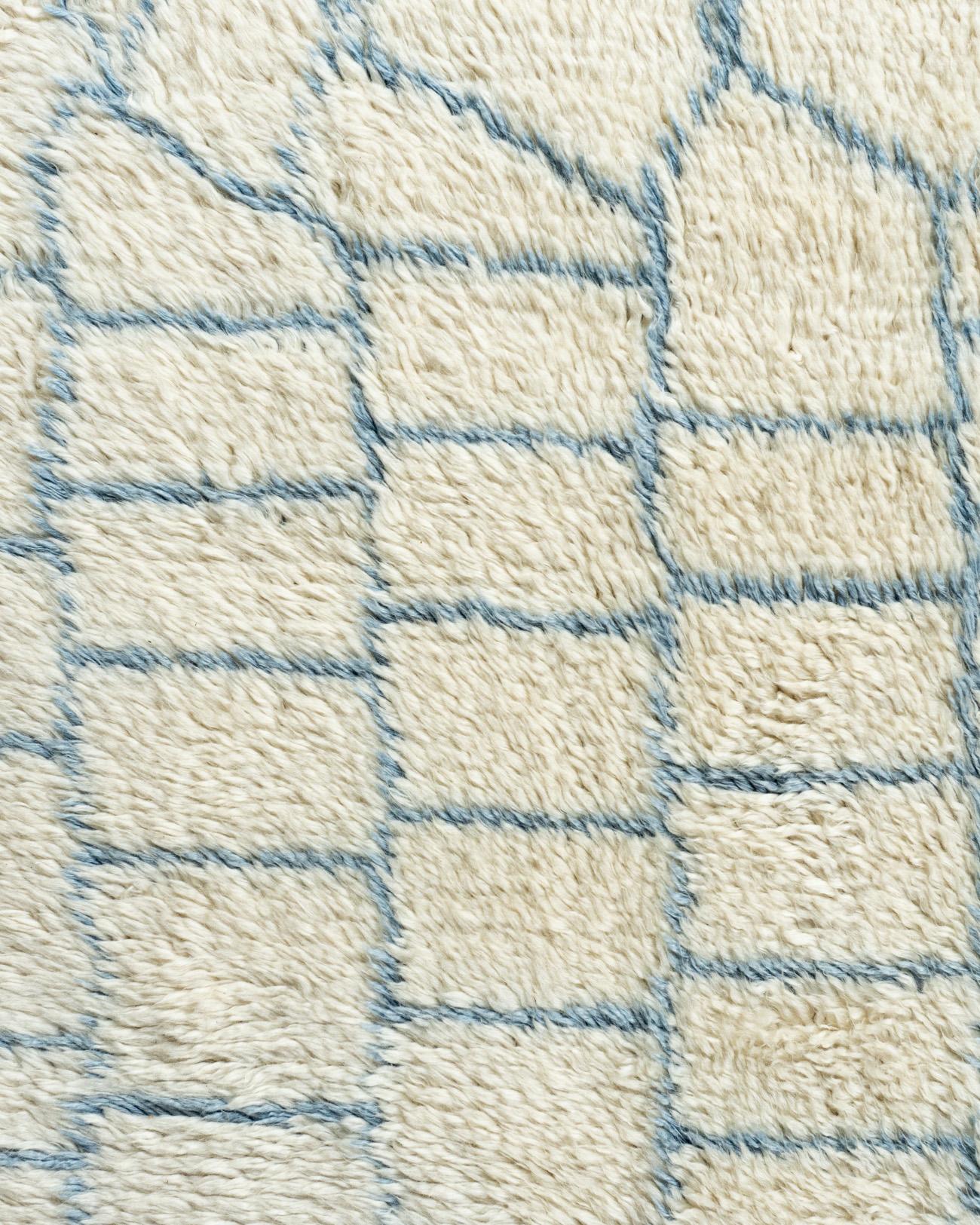 Indian Moroccan Syle Fluffy Collection Rug  10'5 x 14' For Sale