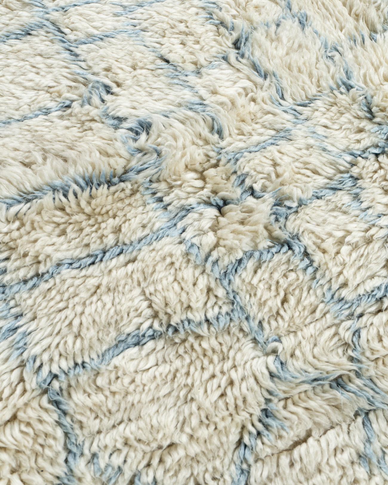 Hand-Knotted Moroccan Syle Fluffy Collection Rug  10'5 x 14' For Sale