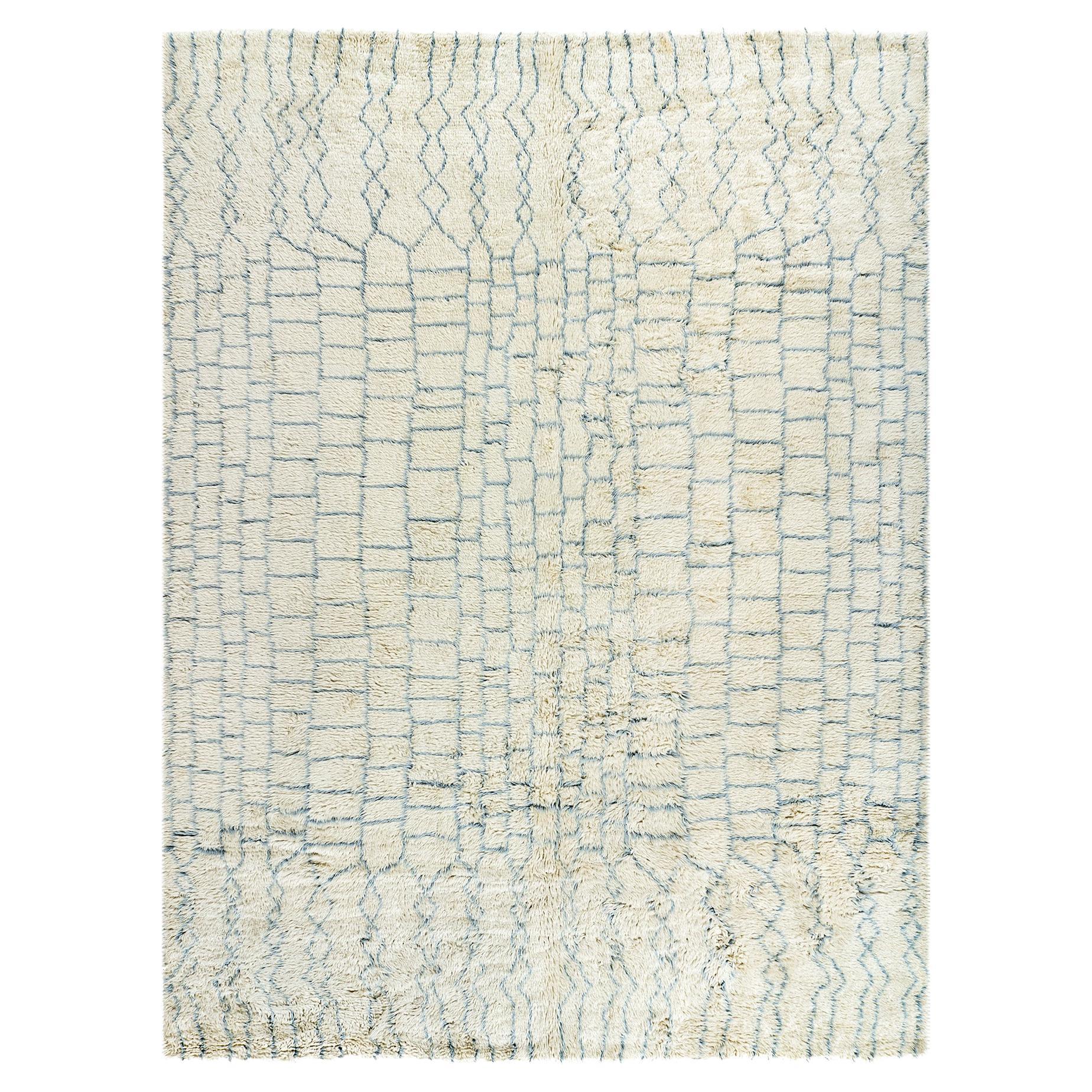Marokkanischer flauschiger Teppich aus Syle-Kollektion  10'5 x 14'