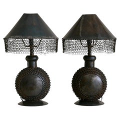 Moroccan Table Lamp with Chainmail Shade