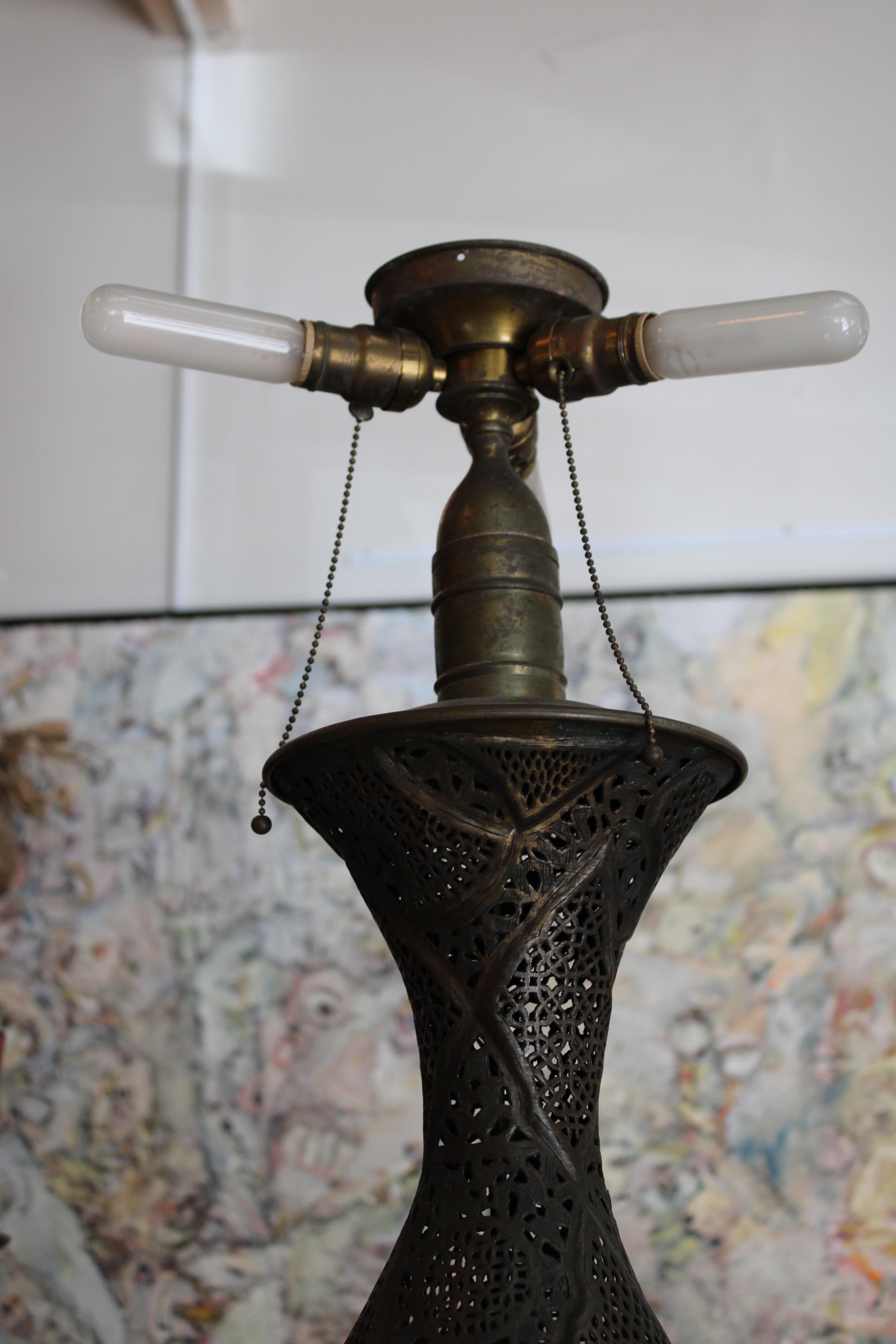 Moroccan Table Lamp with Fringe For Sale 3