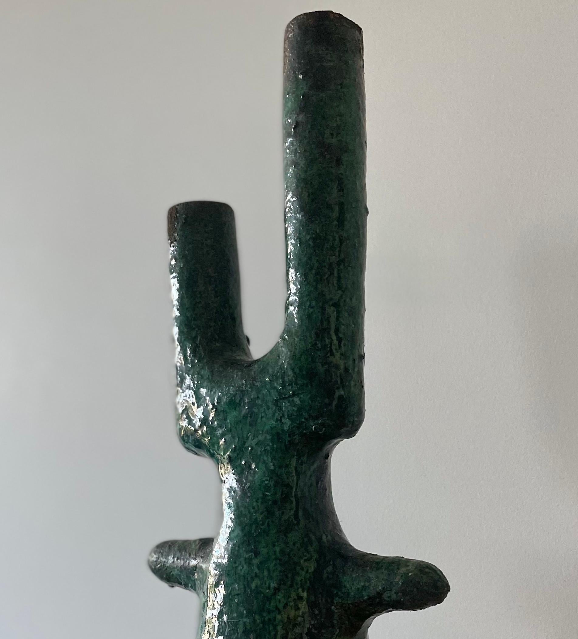 Vase Sculpture Marocaine en Céramique Tamegroute en vente 2