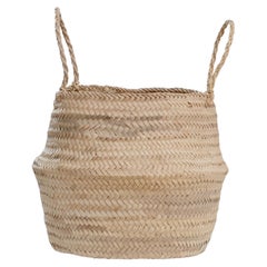 Moroccan Taounate Straw Foldable Laundry Basket