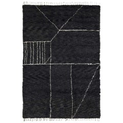 Tapis marocain Touch MT07 anthracite et ivoire