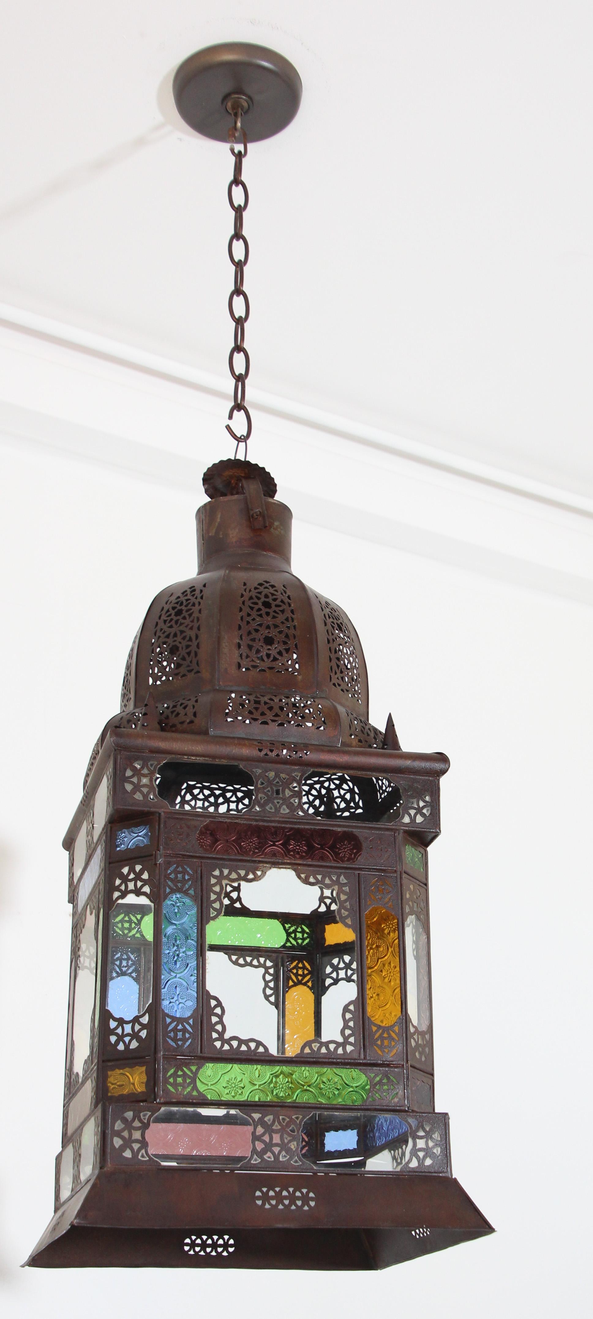 Moroccan Moorish Farmhouse Pierce Metal Chandelier Pendant Light Fixture NEW 