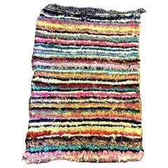 Vintage Moroccan Tribal Boho Chic Rug in Multi-Colors