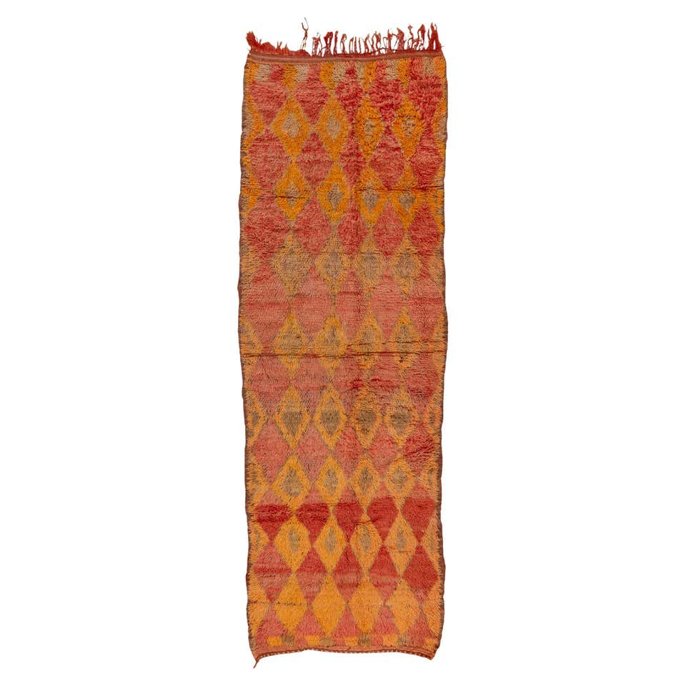 Moroccan Lattice Diamond Rug - Tribal Woven For Sale at 1stDibs