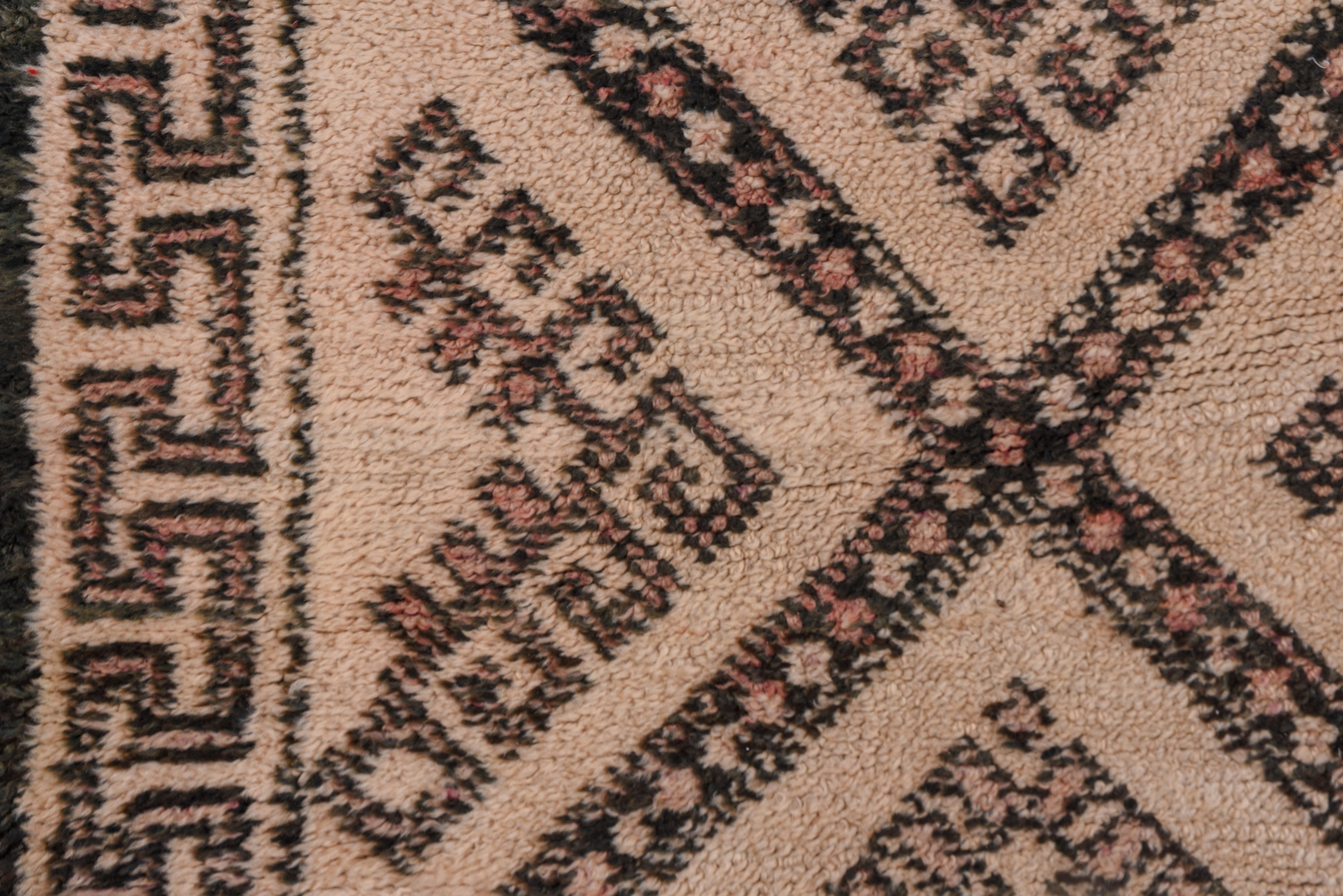 20th Century Moroccan Tribal Geometric Rug with Diamonds and Inner Detailing Across Field For Sale