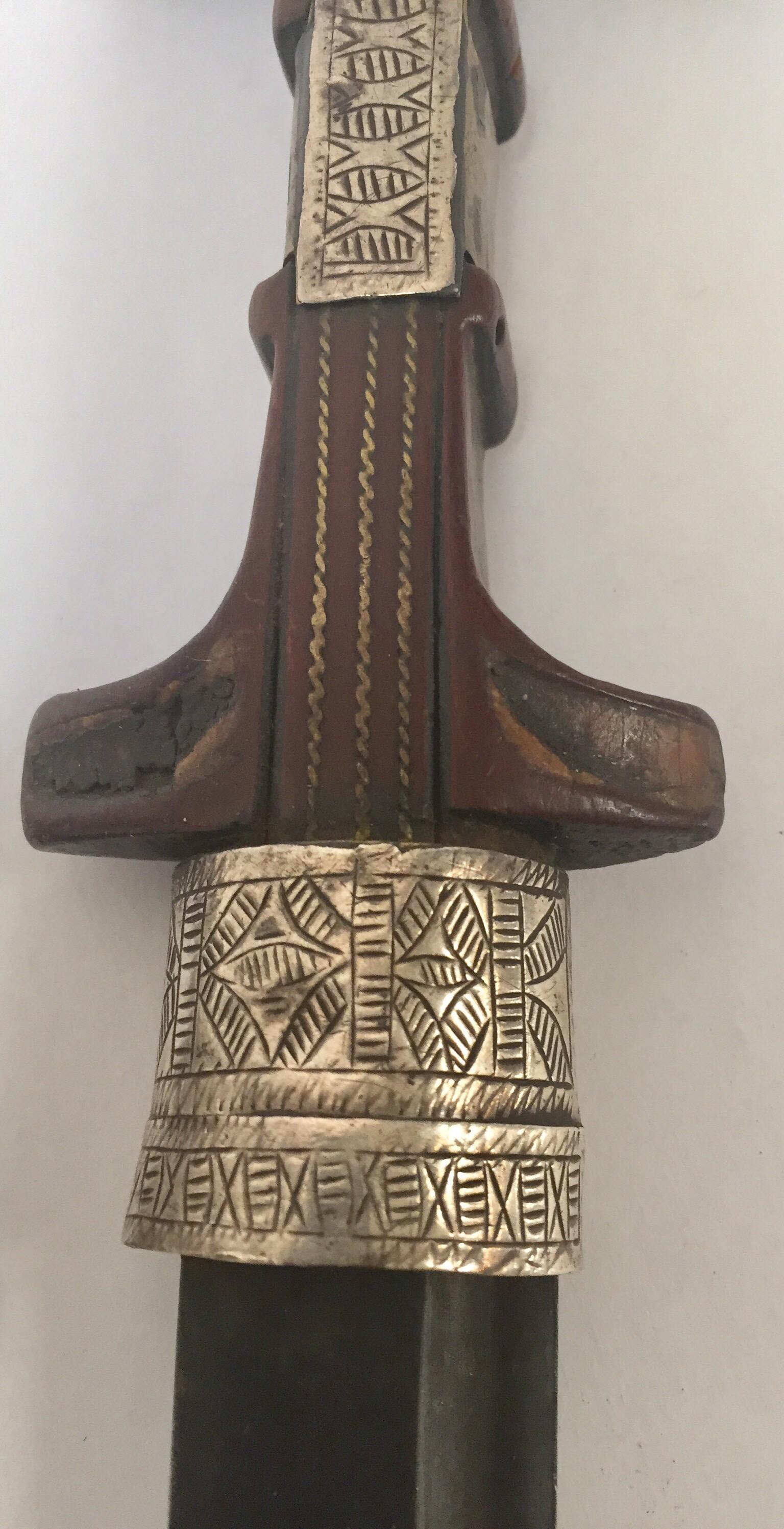 Moroccan Tribal Silver Khoumya Dagger 8