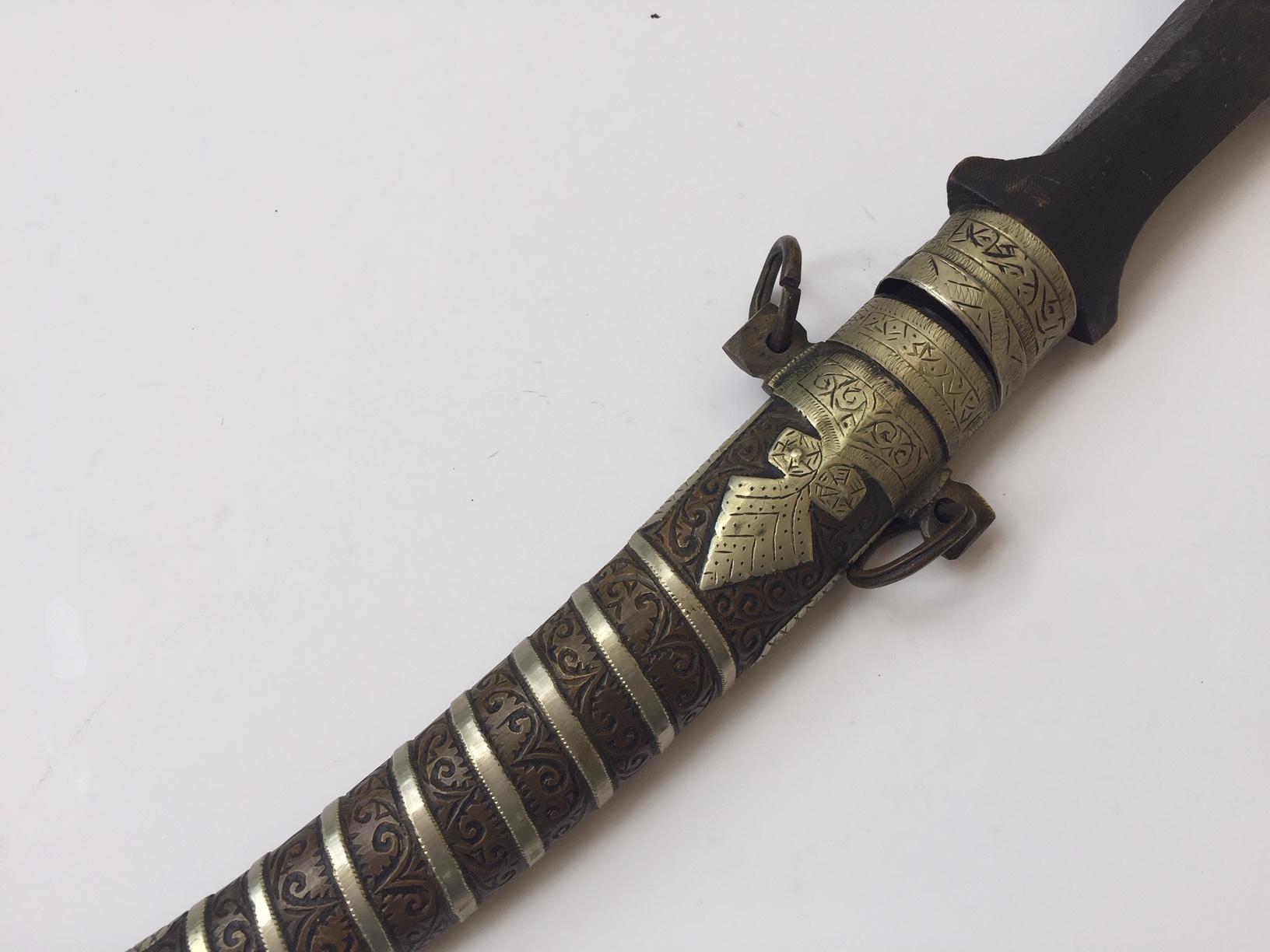 Moorish Moroccan Tribal Silvered Khoumya Dagger