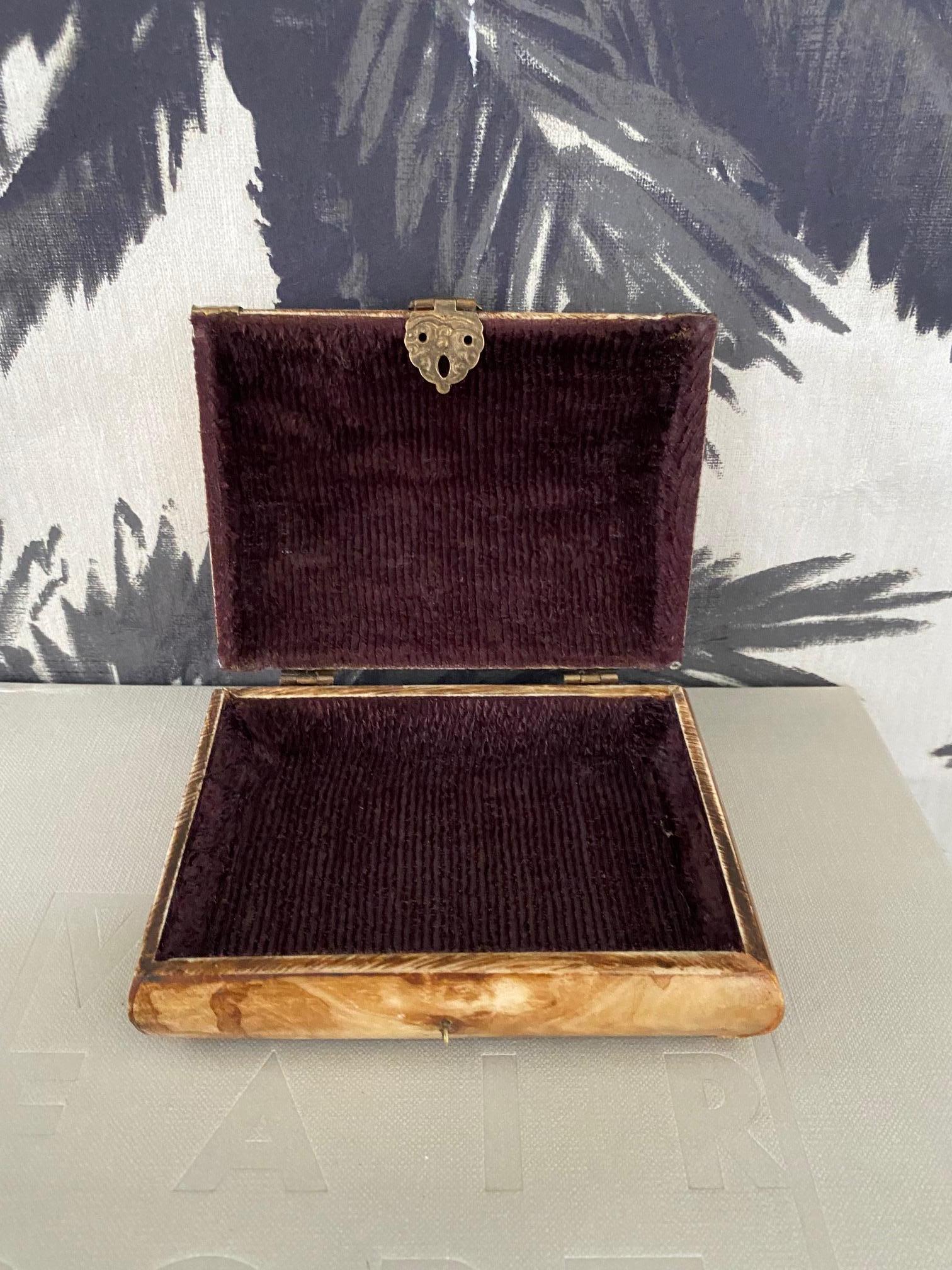 Moroccan Trinket Box in Bone and Hammered Brass, c. 1960's 4