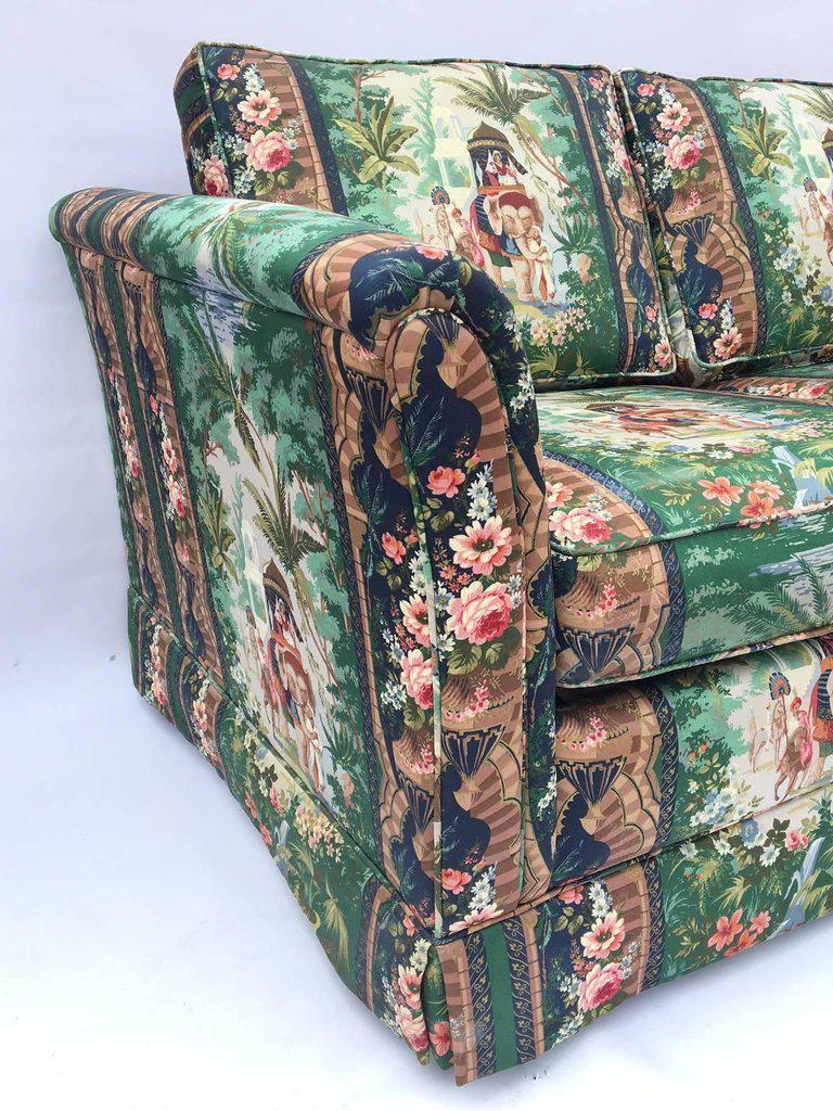 tropical print sleeper sofa