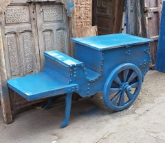 Moroccan Turquoise Decorative Bar Cart, 23MO53