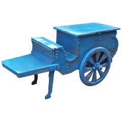 Moroccan Turquoise Decorative Bar Cart, 23MO53