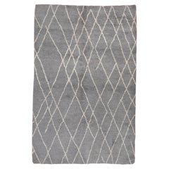 Moroccan Village Rug Grey and White Diamond `