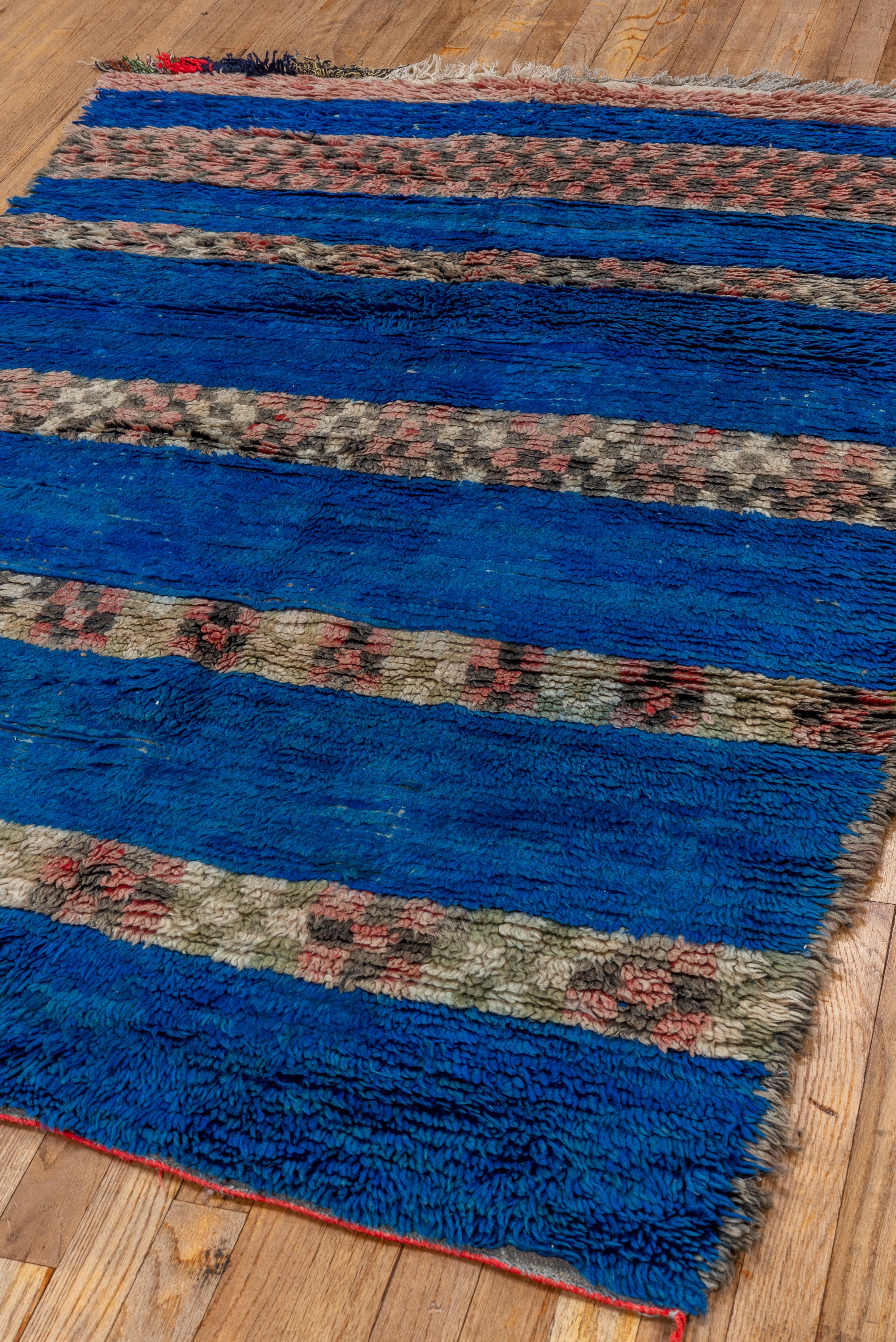 Moroccan village rug in blue red black
