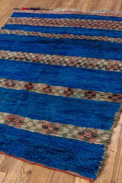 Moroccan Village Rug in Cobalt Blue