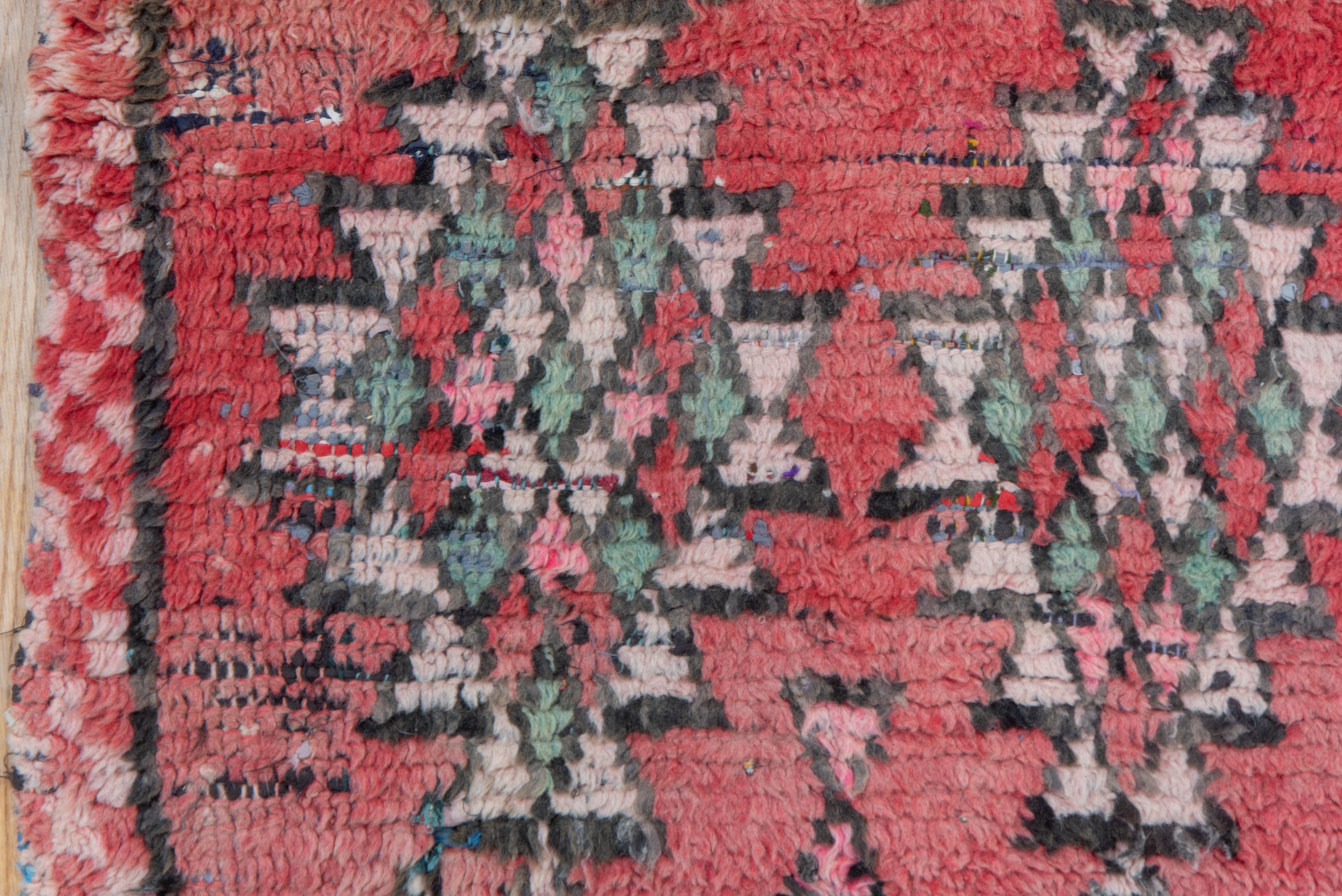 Moroccan Village Rug in Red with Trible Accents In Good Condition For Sale In New York, NY