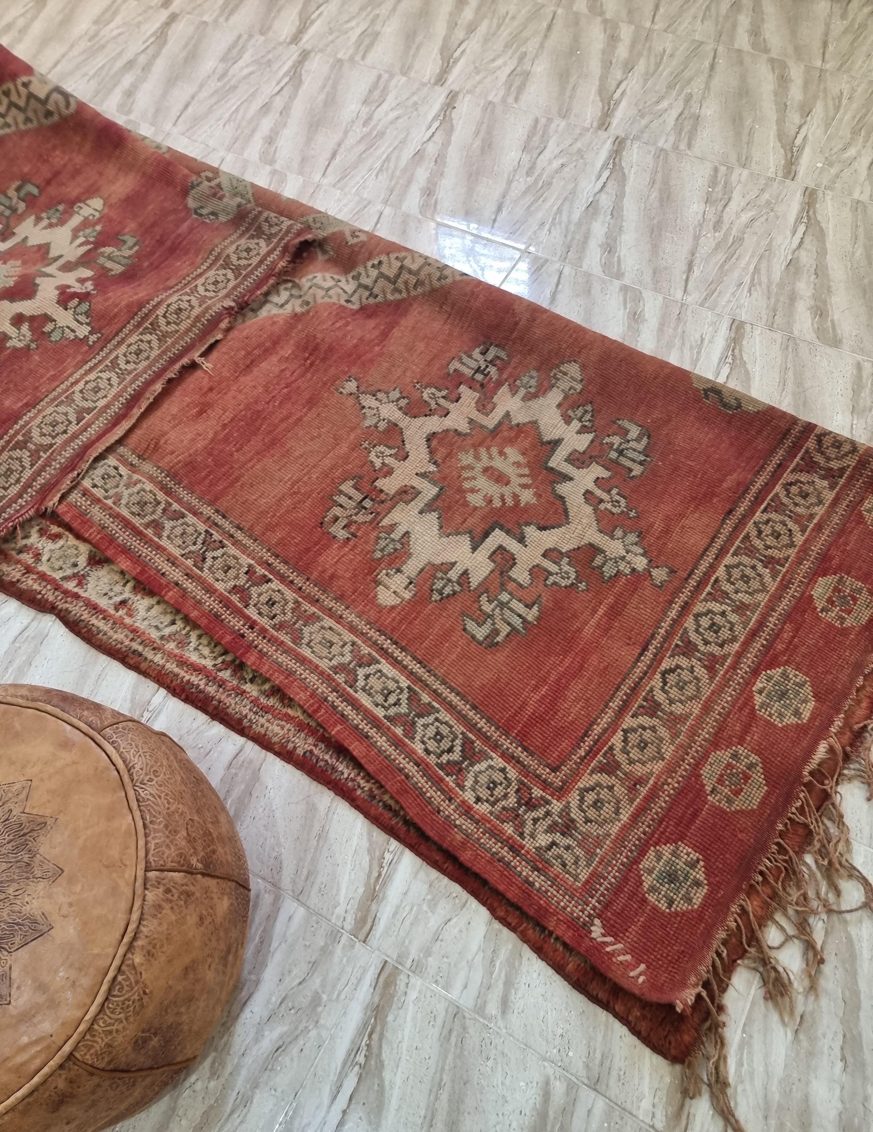 Hand-Woven Moroccan Vintage Berber Rug For Sale