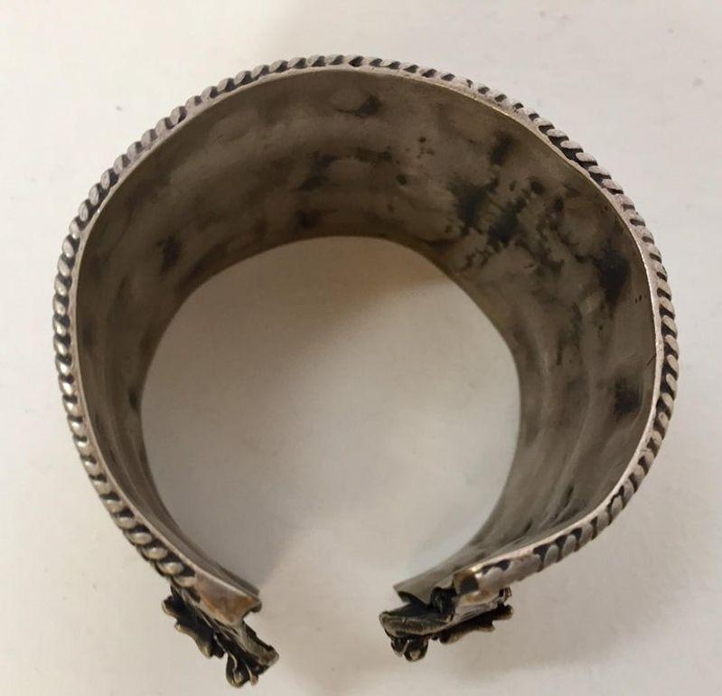 Metal Moroccan Vintage Berber Tribal Ethnic Cuff For Sale