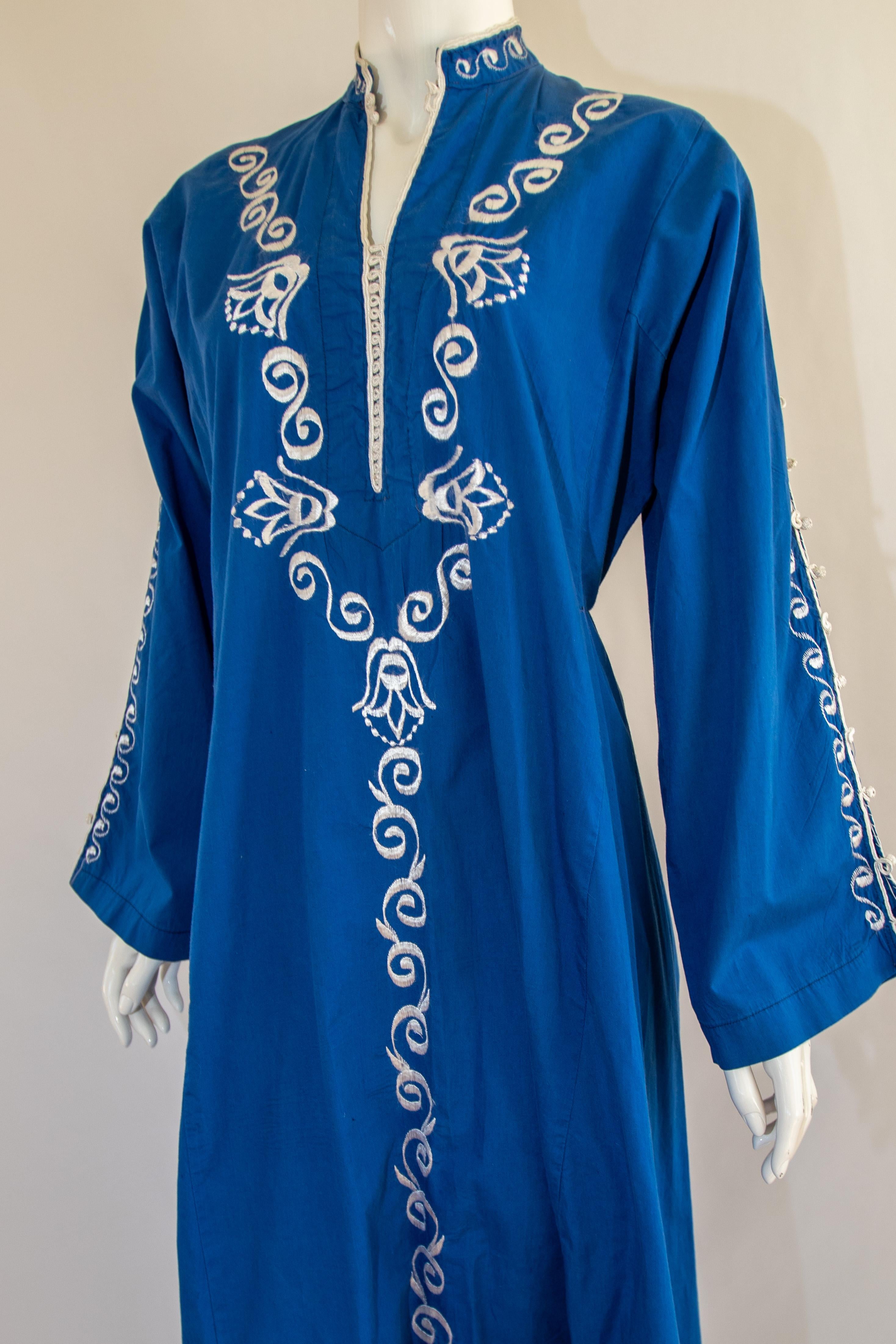 blue moroccan dress