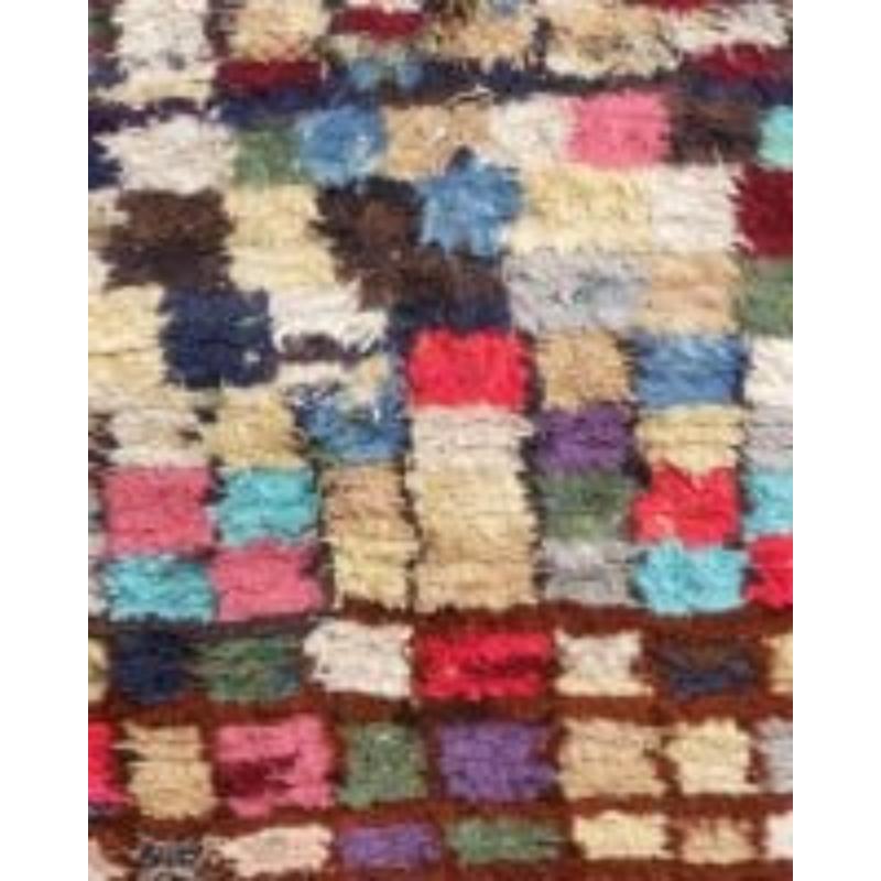 Marokkanischer, Vintage-Boucherouit-Teppich (20. Jahrhundert) im Angebot