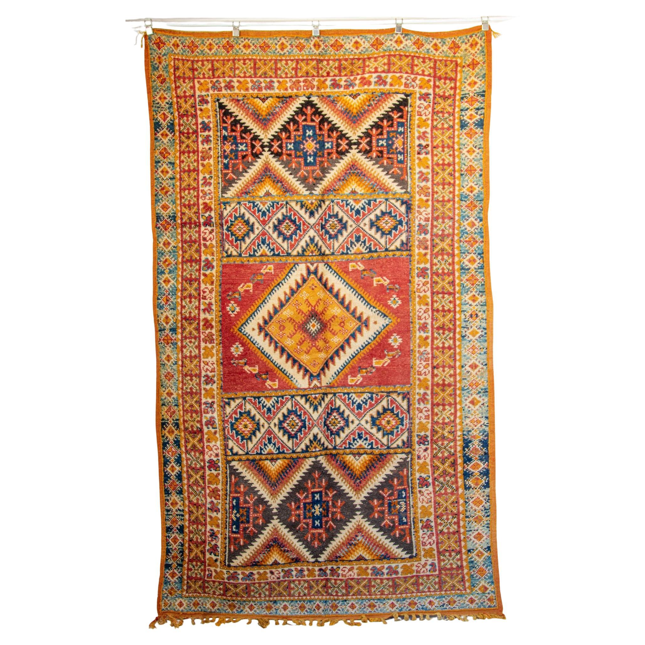 Tappeto berbero marocchino vintage Boujad 1960s