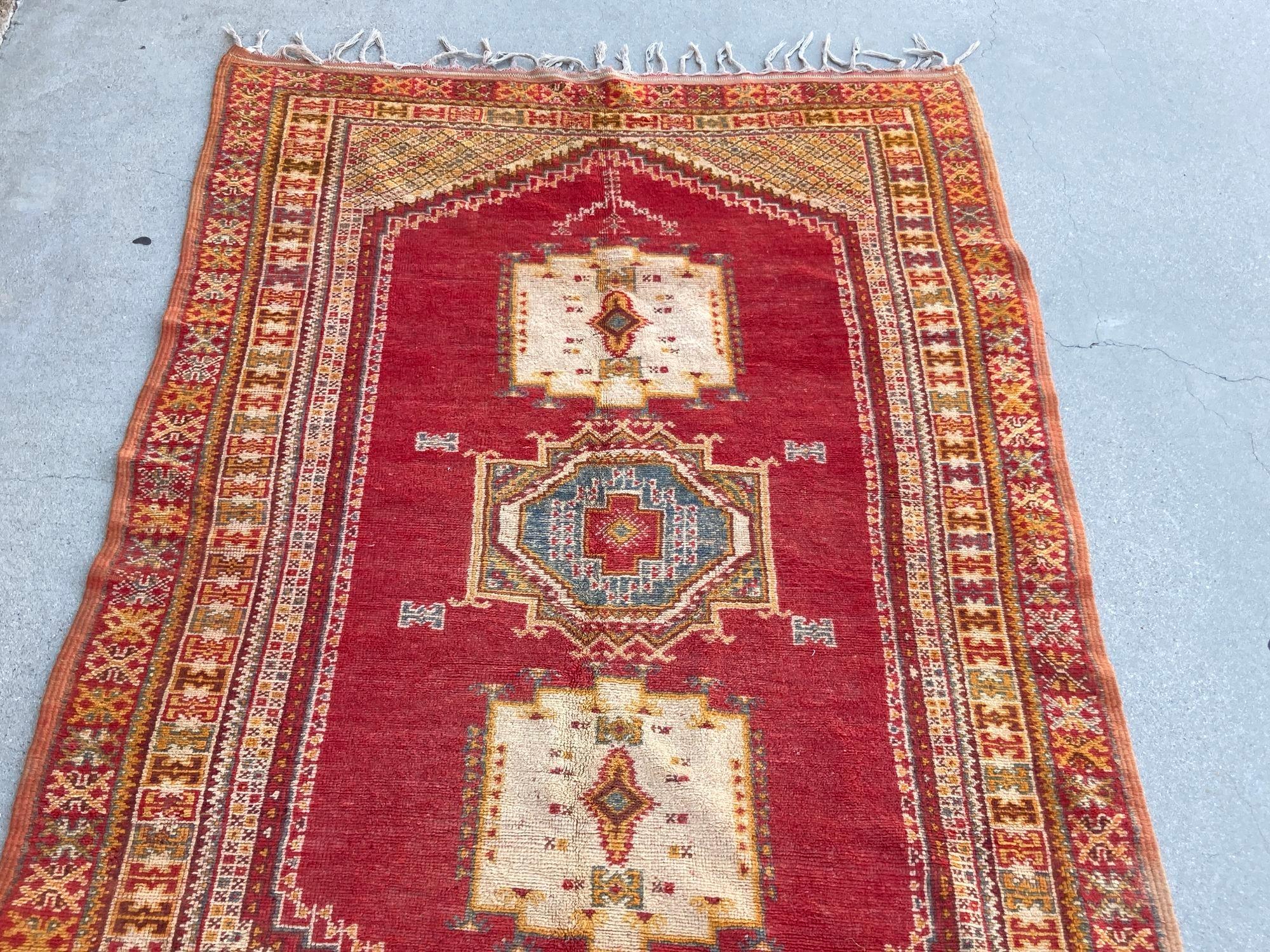 Tappeto tribale berbero marocchino vintage Boujad 1960s In condizioni buone in vendita a North Hollywood, CA
