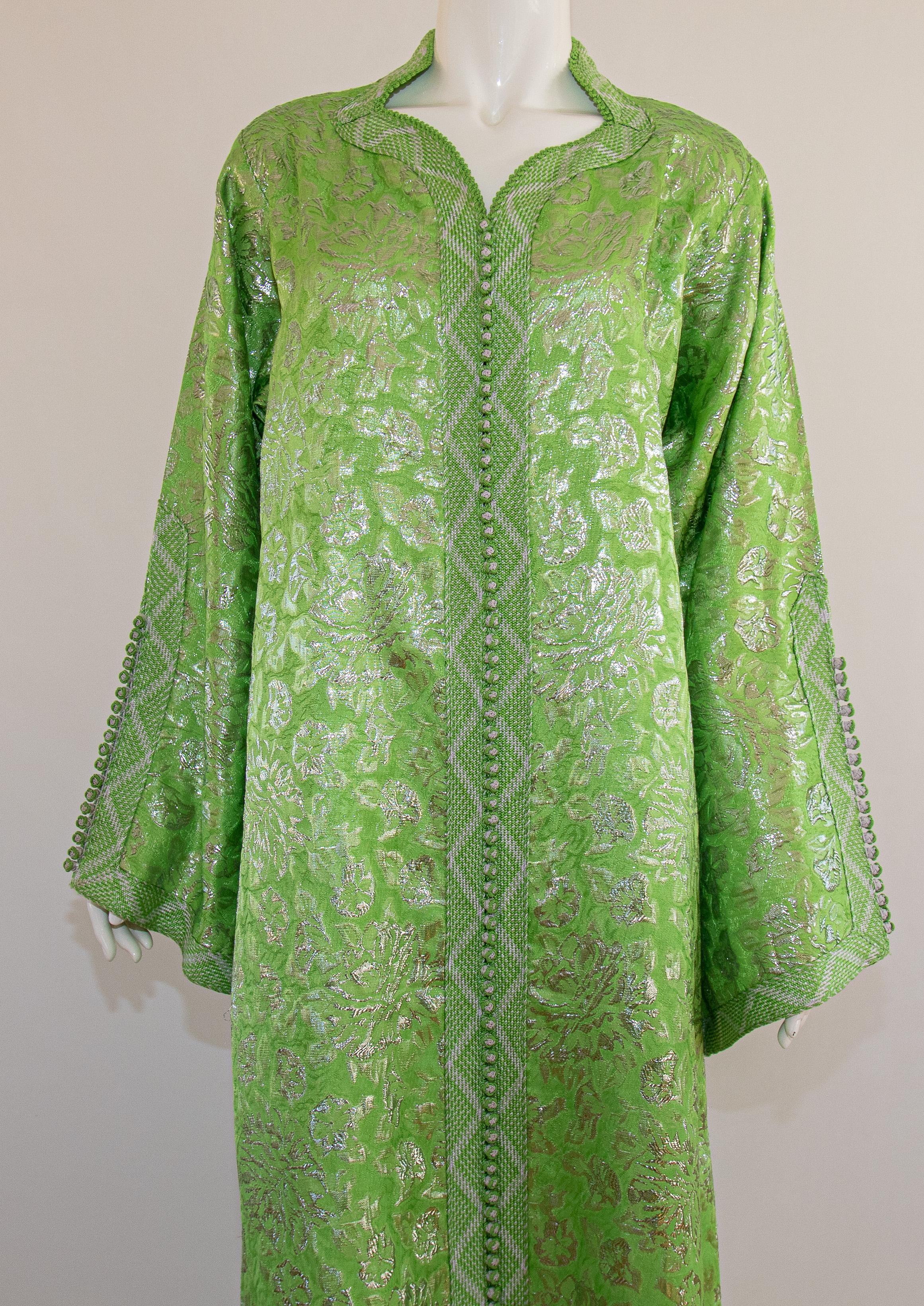 lime green metallic dress