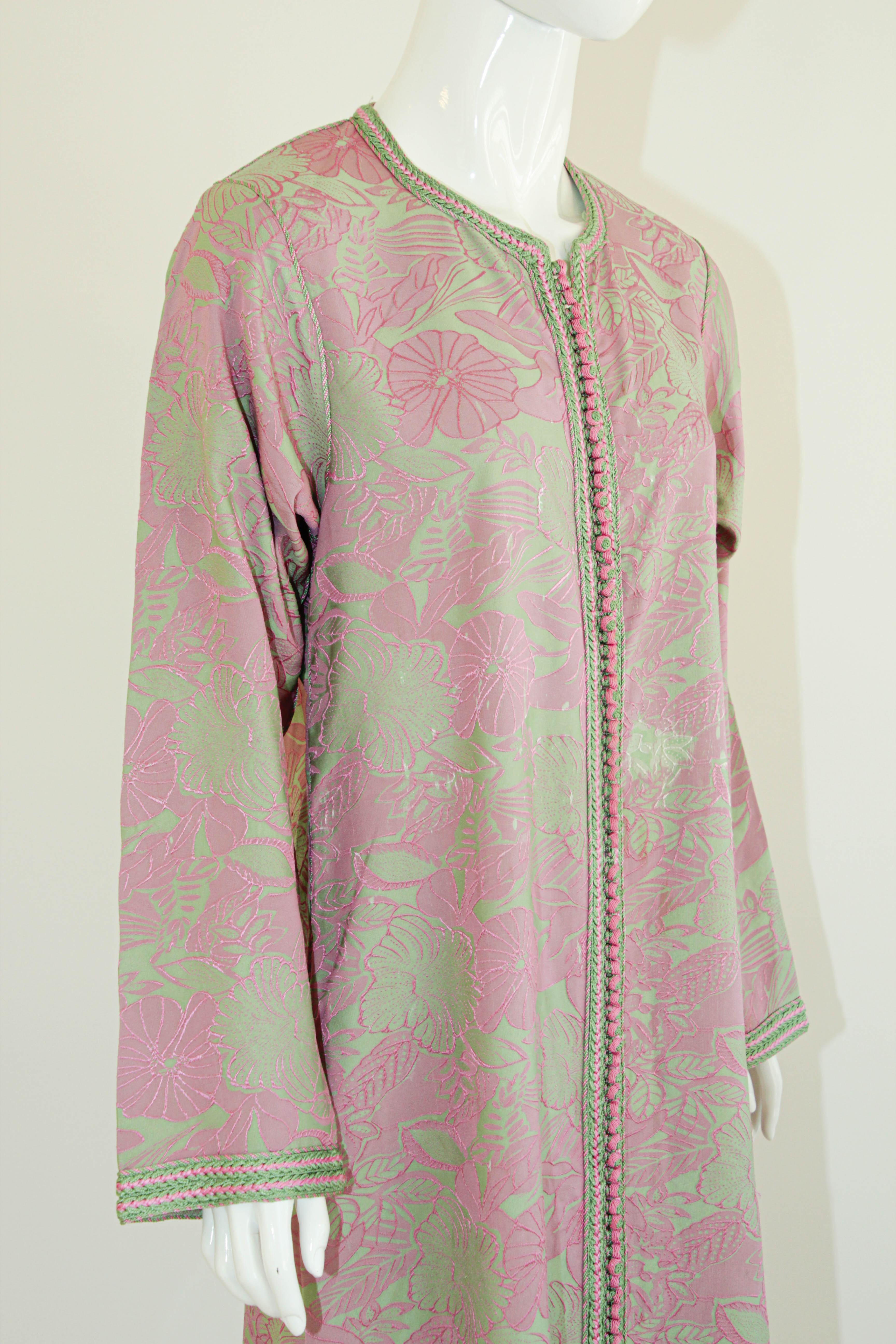 pink and green caftan